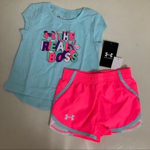 Under Armour bright neon little boss set 3003